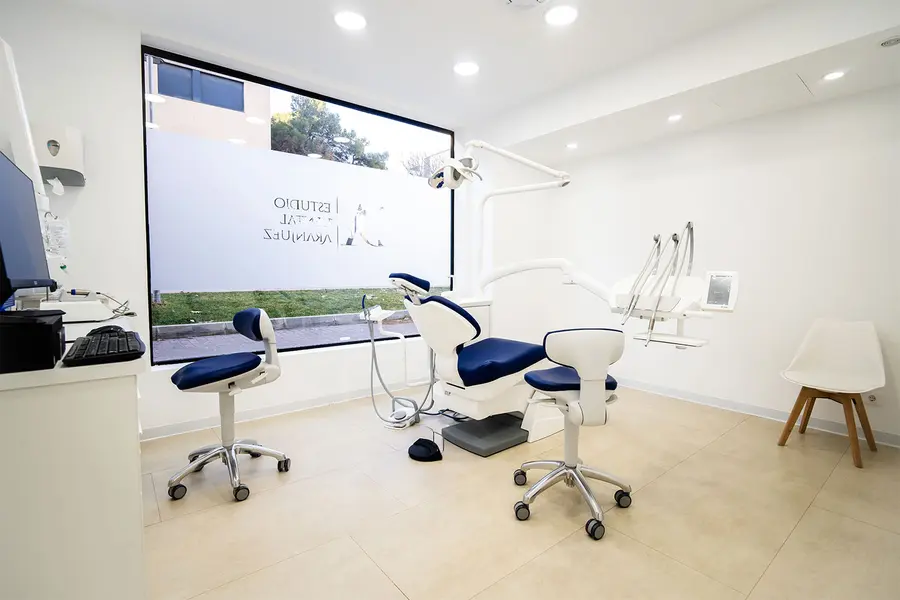 An operatory with the chair in front of the window